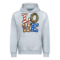 Heather Grey 4th of July Army Love Urban Hoodie - Jasminsmagicworld
