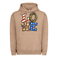 Pigment Burro 4th of July Army Love Urban Hoodie - Jasminsmagicworld