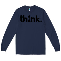Navy think chess Long Sleeve Tee - artisFamous