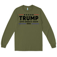 Army Green trump 2024 Long Sleeve Tee - artisFamous