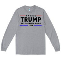 Heather Grey trump 2024 Long Sleeve Tee - artisFamous