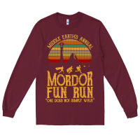 Burgundy middle earth's annual mordor fun run Long Sleeve Tee - artisFamous