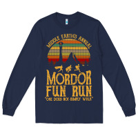 Navy middle earth's annual mordor fun run Long Sleeve Tee - artisFamous