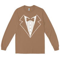 Toasted Coconut fake tux tuxedo suit tie Long Sleeve Tee - artisFamous