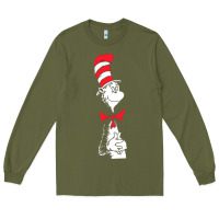 Army Green dr seuss the cat in the hat Long Sleeve Tee - artisFamous
