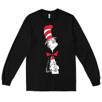 Black dr seuss the cat in the hat Long Sleeve Tee - artisFamous