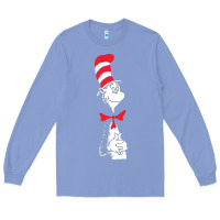 Colony Blue dr seuss the cat in the hat Long Sleeve Tee - artisFamous