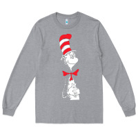 Heather Grey dr seuss the cat in the hat Long Sleeve Tee - artisFamous