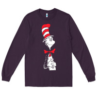 Plum dr seuss the cat in the hat Long Sleeve Tee - artisFamous