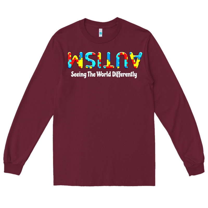 Autism Seeing The World Differently Long Sleeve Tee by artisFamous | Teevron