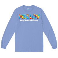 Colony Blue autism seeing the world differently Long Sleeve Tee - artisFamous