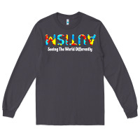 Smoke autism seeing the world differently Long Sleeve Tee - artisFamous