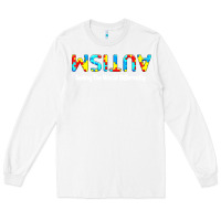 White autism seeing the world differently Long Sleeve Tee - artisFamous