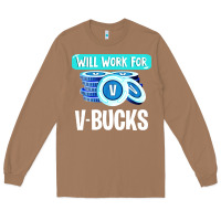 Toasted Coconut will work for v bucks youth gamer Long Sleeve Tee - artisFamous