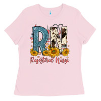 Bubblegum Pink rn registered nurse Ladies Tee - FaDigitalArtStudio