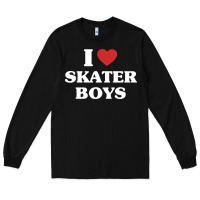 Black i love skater boys Long Sleeve Tee - artisFamous