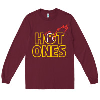 Burgundy hot ones Long Sleeve Tee - artisFamous