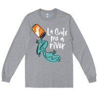 Heather Grey la croix drink Long Sleeve Tee - artisFamous