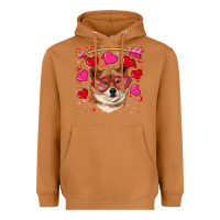 Meerkat valentine's shiba inu Heavyweight Hoodie - RanaPortraitStore