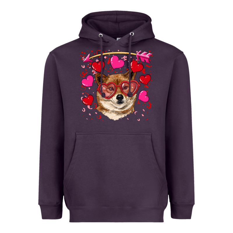 Valentine's Shiba Inu Heavyweight Hoodie by RanaPortraitStore | Teevron