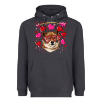 Smoke valentine's shiba inu Heavyweight Hoodie - RanaPortraitStore