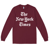 Burgundy new york times Long Sleeve Tee - artisFamous