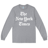 Heather Grey new york times Long Sleeve Tee - artisFamous