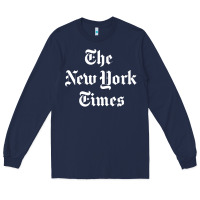 Navy new york times Long Sleeve Tee - artisFamous