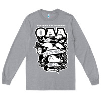 Heather Grey oceans ate alaska Long Sleeve Tee - artisFamous