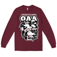Burgundy oceans ate alaska Long Sleeve Tee - artisFamous