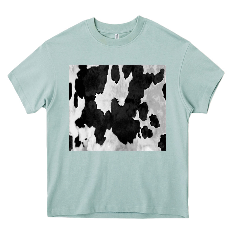 Black White Cowhide Tumbler Heavy Core Tee by CowCowDesign | Teevron