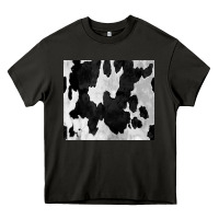 Asphalt Black White Cowhide Tumbler Heavy Core Tee - CowCowDesign