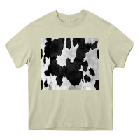 Mossy Black White Cowhide Tumbler Heavy Core Tee - CowCowDesign