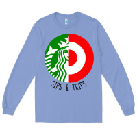Colony Blue sips and  trips Long Sleeve Tee - artisFamous