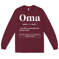 Burgundy Oma Definition - Mother's Day Gift Long Sleeve Tee - artisFamous