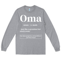 Heather Grey Oma Definition - Mother's Day Gift Long Sleeve Tee - artisFamous