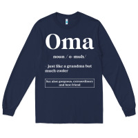 Navy Oma Definition - Mother's Day Gift Long Sleeve Tee - artisFamous