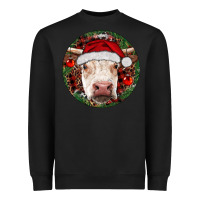 Hereford Cow Christmas Heavyweight Sweatshirt | Teevron