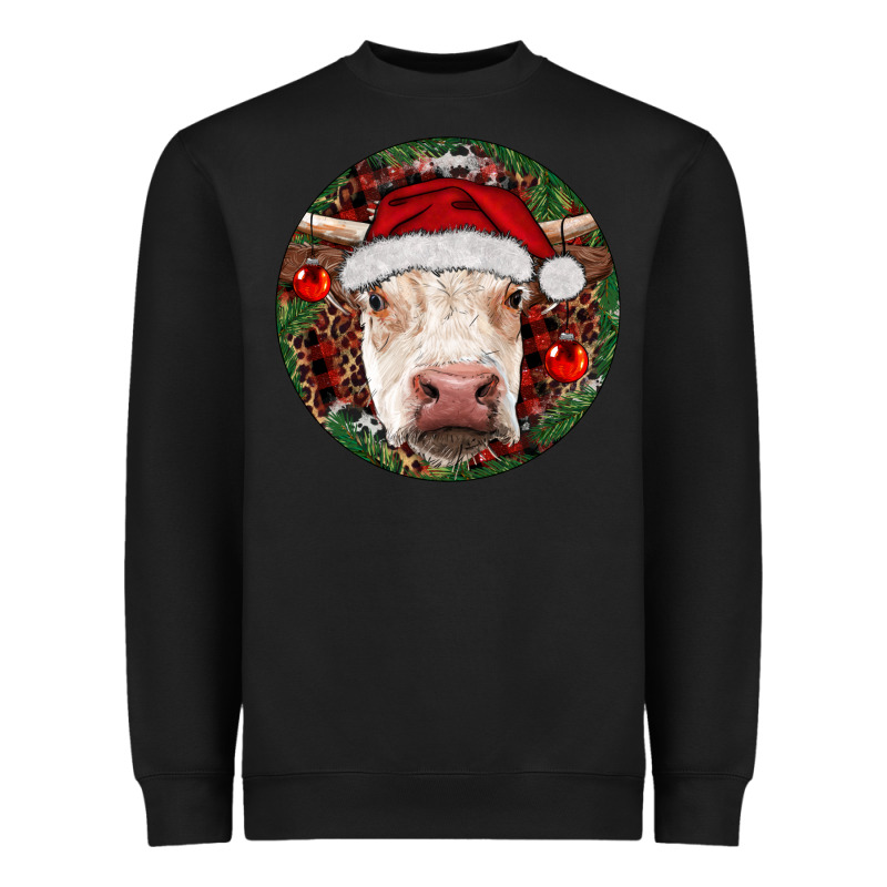 Hereford Cow Christmas Heavyweight Sweatshirt by RanaPortraitStore | Teevron