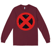 Burgundy xmen symbol Long Sleeve Tee - artisFamous