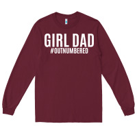 Burgundy Girl Dad Long Sleeve Tee - artisFamous
