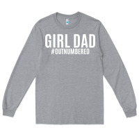 Heather Grey Girl Dad Long Sleeve Tee - artisFamous