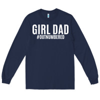 Navy Girl Dad Long Sleeve Tee - artisFamous