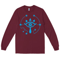 Burgundy zel.da br.ea.th of the w.i.l.d she.i.k.ah eye lo. t shirt Long Sleeve Tee - artisFamous