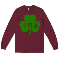 Burgundy ira irish lucky shamrock st patrick's day Long Sleeve Tee - artisFamous