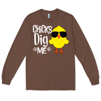 Chestnut kids chick dig me Long Sleeve Tee - artisFamous