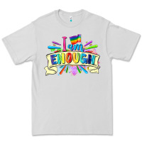 Dove Grey I am enough Premium Tee - FaDigitalArtStudio