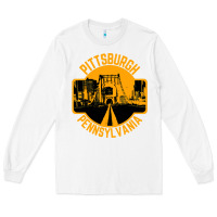 White pittsburgh pennsylvania Long Sleeve Tee - artisFamous