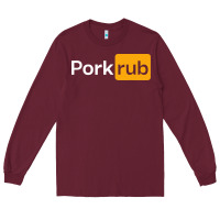 Burgundy pork rub Long Sleeve Tee - artisFamous