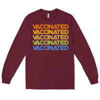 Burgundy vaccinated retro Long Sleeve Tee - artisFamous